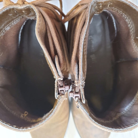 Madden Girl Cassy Boho Distressed Tan Bootie Ankle Boots Size 9.5 Heel Party - Picture 6 of 8